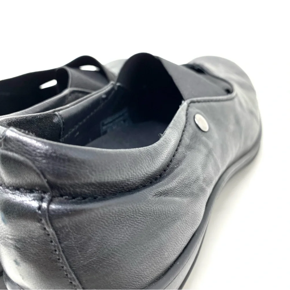Romika Dora 01 Black Leather Slip On Comfort Walking Shoes